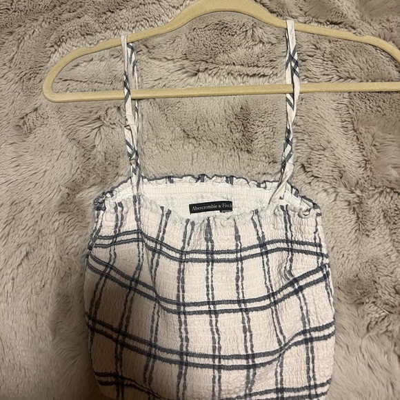 Blue and white striped Abercrombie and Fitch tank - Picture 1 of 2